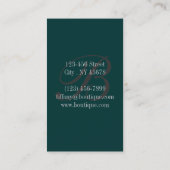 bohemisch schrift franse botanische vlinder visitekaartje (Achterkant)