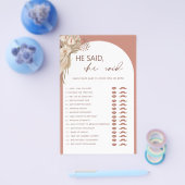 Bohemisch zei dat ze vrijgezellenfeest game flyer  (Enkel)