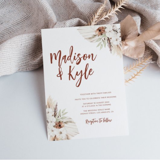 bohemische aardtoon pampas herfst kaart