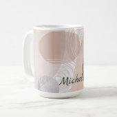 Bohemische achtergrond eenvoudige boho-monogram koffiemok (Voorkant links)