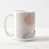 Bohemische achtergrond eenvoudige boho-monogram koffiemok (Links)