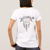 Bohemische Arrow en Feathers Canvas tas T-Shirt (Achterkant)