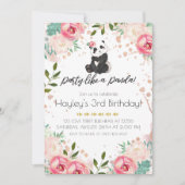 Bohemische bloemen als een Panda-dag Kaart (Voorkant)