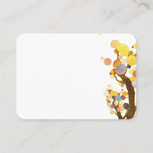 Bohemische bomen Wedding Reception Informatiekaartje (Achterkant)