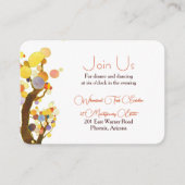 Bohemische bomen Wedding Reception Informatiekaartje (Voorkant)