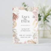 Bohemische botanische Lijst sparen de datum Aankondiging (Staand voorkant)