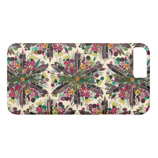 bohemische crème Case-Mate iPhone case (Achterkant (Horizontaal))