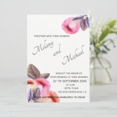 Bohemische elegante moderne waterverf tulpen kaart (Staand voorkant)