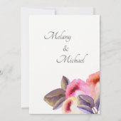 Bohemische elegante moderne waterverf tulpen kaart (Achterkant)