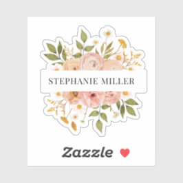  bohemische florale volledige of voornaam sticker