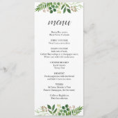 Bohemische groene theedruistheedemocatie menu (Voorkant)