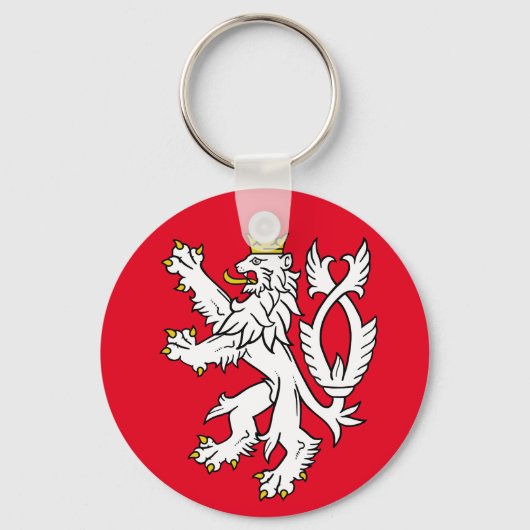 Bohemische heraldische leeuw sleutelhanger (Voorkant)
