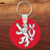 Bohemische heraldische leeuw sleutelhanger (Voorkant)