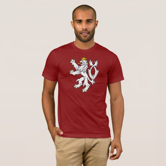 Bohemische heraldische leeuw t-shirt (Voorkant volledig)