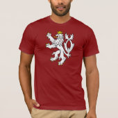 Bohemische heraldische leeuw t-shirt (Voorkant)
