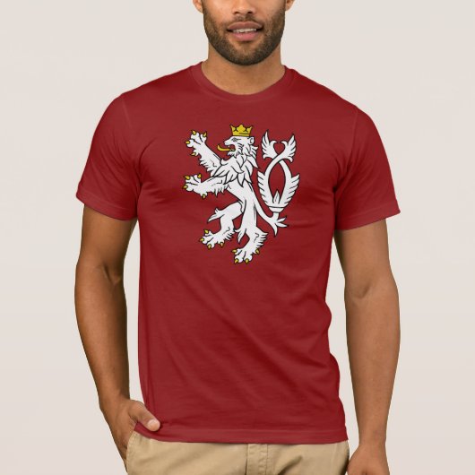 Bohemische heraldische leeuw t-shirt (Voorkant)