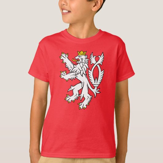Bohemische heraldische leeuw t-shirt (Voorkant)