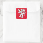 Bohemische heraldische leeuw vierkante sticker (Tas)