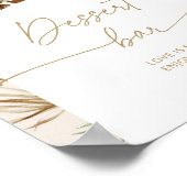 Bohemische pampas gras Dessert bar Poster (Hoek)