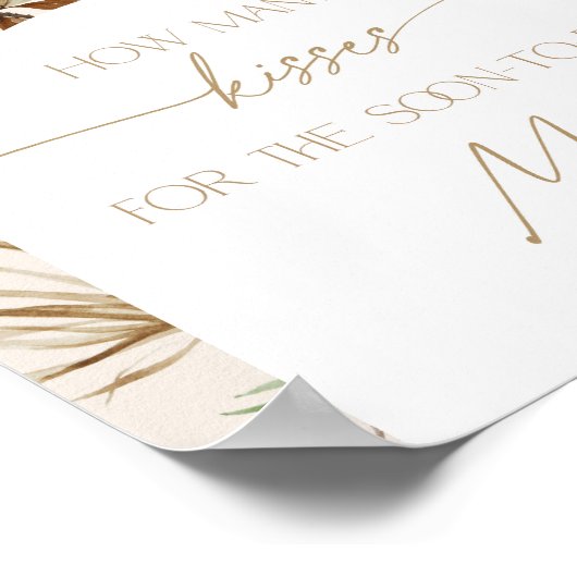 Bohemische pampasgras hoeveel kussen er zijn poster (Hoek)