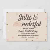 Bohemische regenboog eerste geboorte orthday neder kaart (Voorkant)