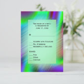 Bohemische regenboogSVP met bomen RSVP Kaartje (Staand voorkant)