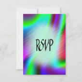 Bohemische regenboogSVP met bomen RSVP Kaartje (Achterkant)