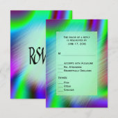 Bohemische regenboogSVP met bomen RSVP Kaartje (Voorkant / Achterkant)