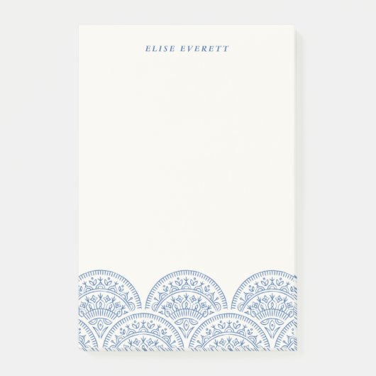 Bohemische scallops Custom Post-it - Cobalt Post-it® Notes (Voorkant)