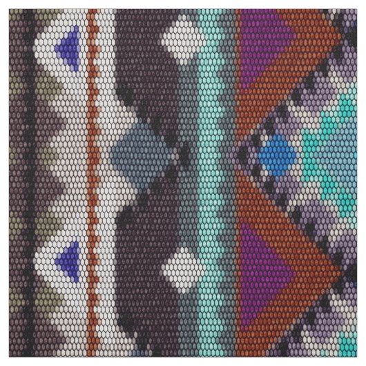 Bohemische sierplant in ethnostijl, Aztec Stof (Swatch)