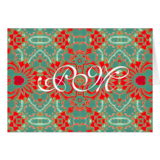 Bohemische sofistische Turquoise Coral Floral