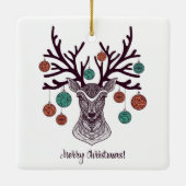 Bohemische stijlrendiertjes met Ornamenten (Achterkant)