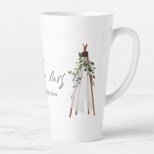 Bohemische toekomst mevrouw teepee botanical moder latte mok (Rechts)