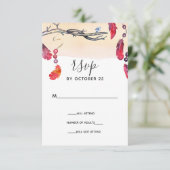 Bohemische uitnodiging voor vrije bruiloft (Staand voorkant)