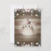 Bohemische Veer Friends Owl & Bird Book Request Kaart (Achterkant)