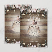 Bohemische Veer Friends Owl & Bird Book Request Kaart (Voorkant / Achterkant)