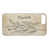 Bohemische veren  achtergrond tekenen Case-Mate iPhone case (Achterkant (Horizontaal))