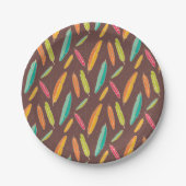 Bohemische veren Papieren Borden Papieren Bordje (Voorkant)