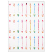 Bohemische Waterverf Arrows Pattern Klembord (Achterkant)