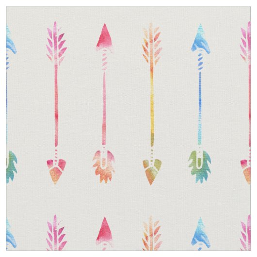 Bohemische Waterverf Arrows Pattern Stof (Close Up)