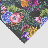 Bohemische Waterverf bloemen en tropische bladeren Tissuepapier (Detail)