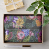 Bohemische Waterverf bloemen en tropische bladeren Tissuepapier (Geschenk)