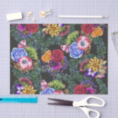 Bohemische Waterverf bloemen en tropische bladeren Tissuepapier (Craft)