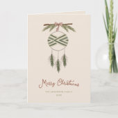 Bohemische Waterverf Feestdagen Kaart (Voorkant)