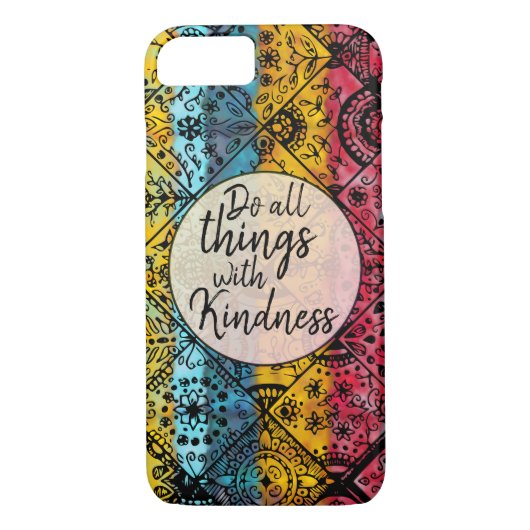 Bohemische Waterverf | Kindness Inspirerend Quote Case-Mate iPhone Case (Achterkant)