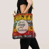Bohemische Waterverf | Kindness Inspirerend Quote Tote Bag (Dichtbij)