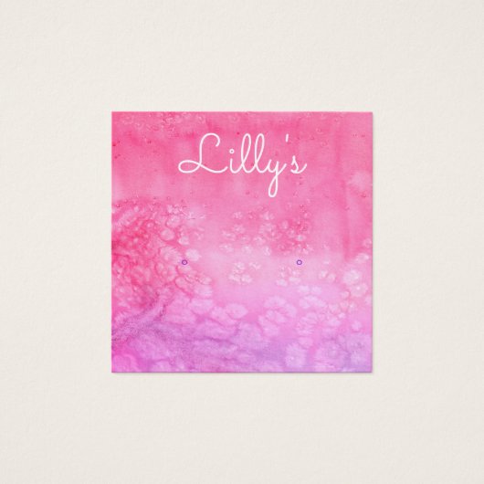 Bohemische Waterverf Stud voor het verkrijgen van  Vierkante Visitekaartjes (Voorkant)