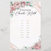 Bohemische zwarte rozen Storybook Character Match (Achterkant)