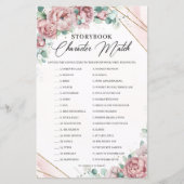 Bohemische zwarte rozen Storybook Character Match (Voorkant)