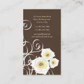 Bohemse  Cream-Rozen & -chipkaart Visitekaartje (Achterkant)